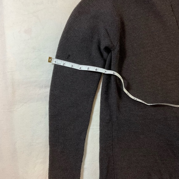 Vintage Eileen Fisher 100% Wool Rib Knit Open Front Cardigan - Picture 6 of 11